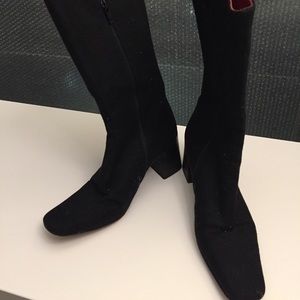 Black Suede Boots with Heels